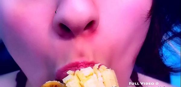  ASMR Mouth Fetish - Loud and Sexy Food Eating With LilKiwwiMonster